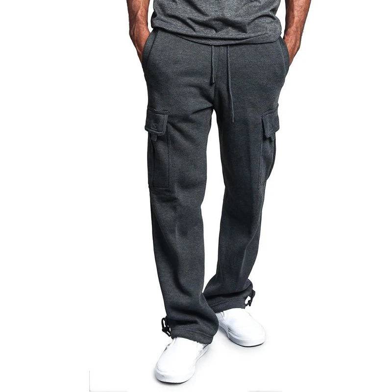 Mens Sweatpants Straight Fit Loose Oversized Drawstring Long Pants