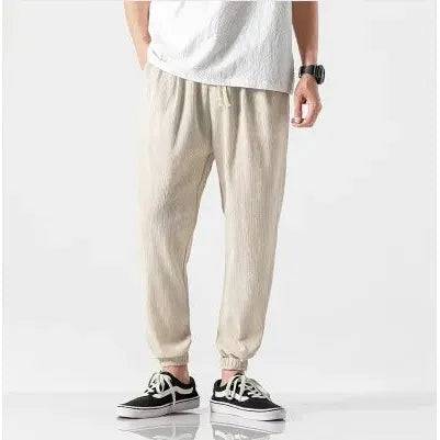 Men's  Harem Cotton Linen Sweatpants Ankle-length