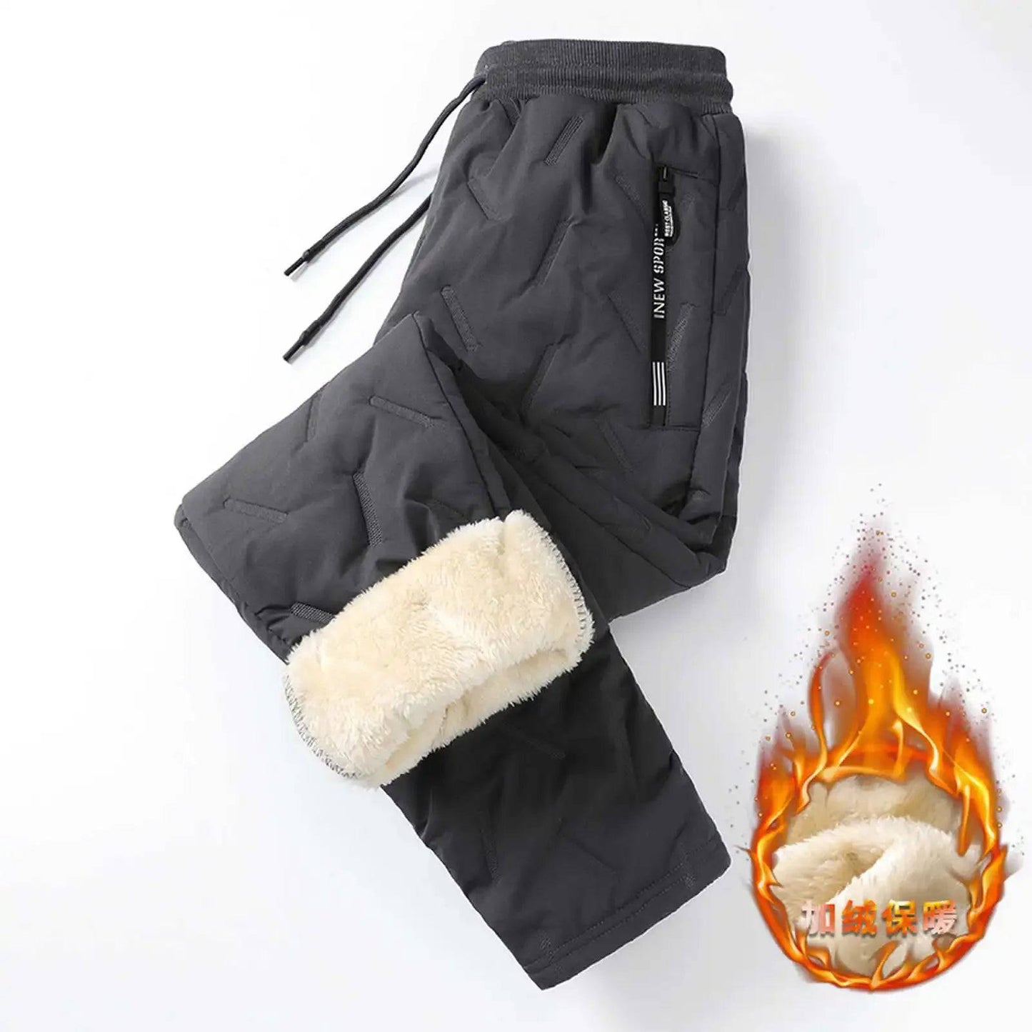 Men's Outdoor Casual Thickened Warm Drawstring Sweatpants