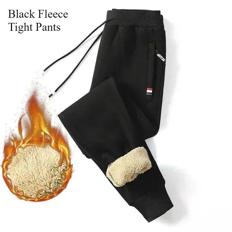 Thickened Down Pants Men Clothing Casual Fleece Pants