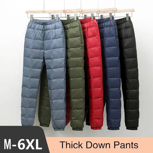 Plus Size Thickened Down Pants High Waist Down Warm Casual Pants