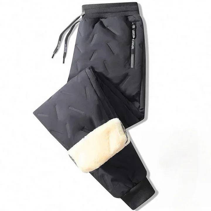 Men Lambswool Padded Thickened Warm Windproof Down Cotton Pants