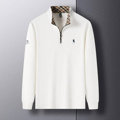 Men's long sleeve collar embroidery polo shirt