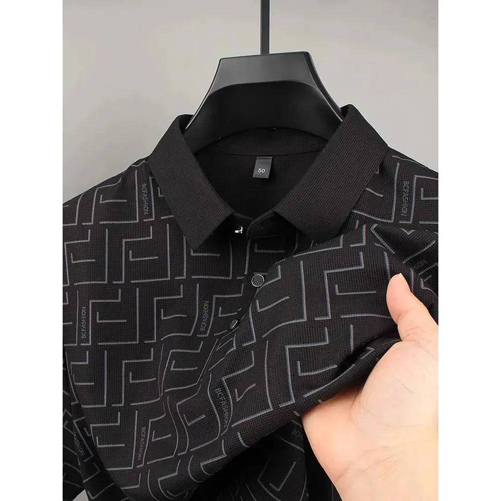 Ice silk short sleeve Men's polo shirts