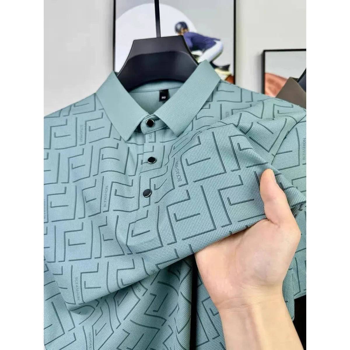 Ice silk short sleeve Men's polo shirts