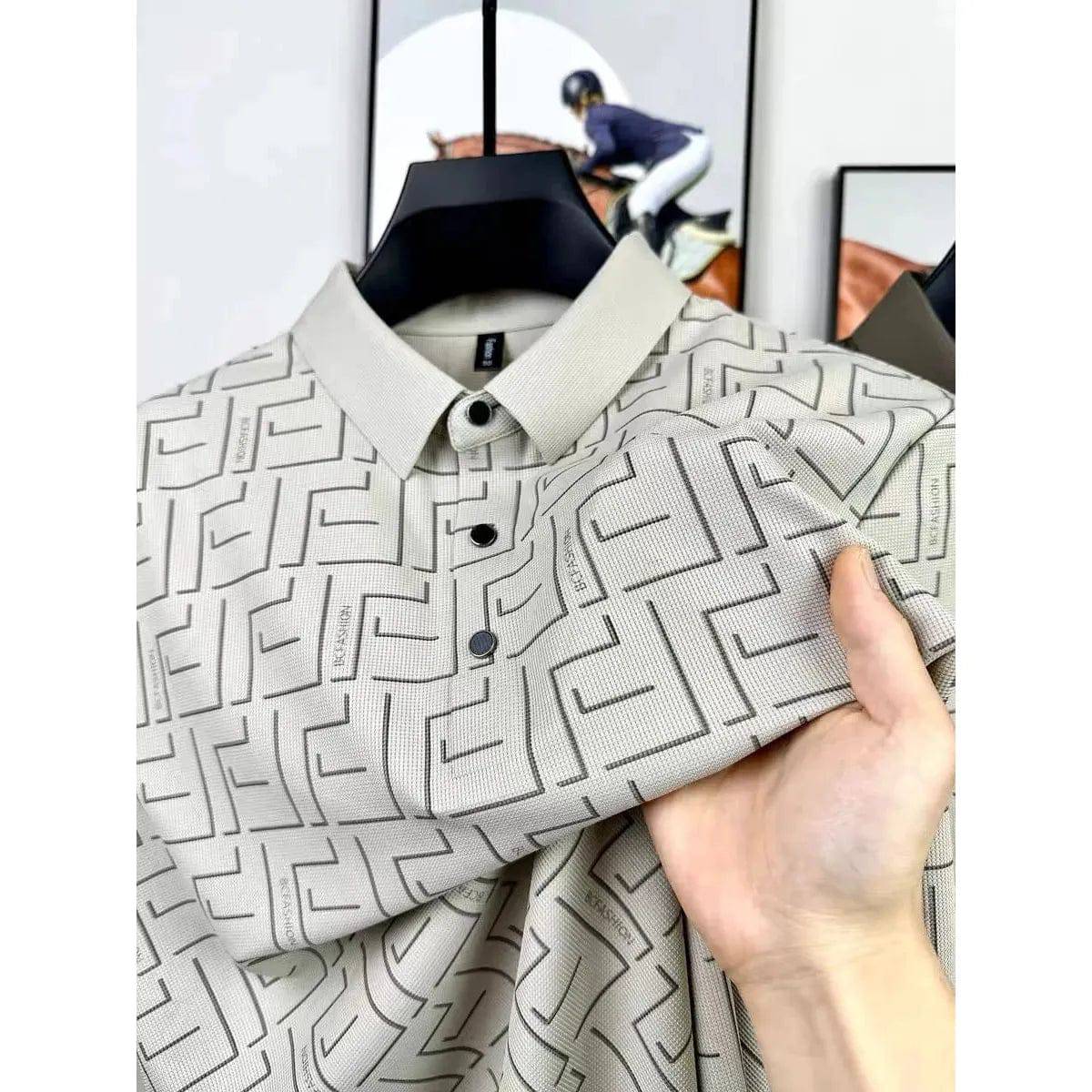 Ice silk short sleeve Men's polo shirts