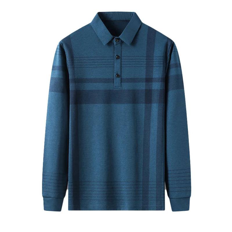 Silk Polo Shirt Men Long Sleeve Men