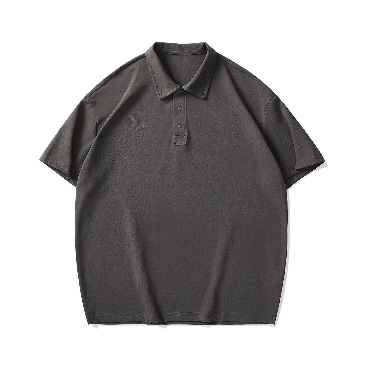 210g Pearl Cotton Basic Solid Color Polo Shirt