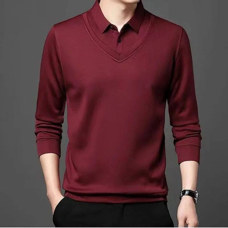 Business Casual Thin Slim Men Polo Shirt