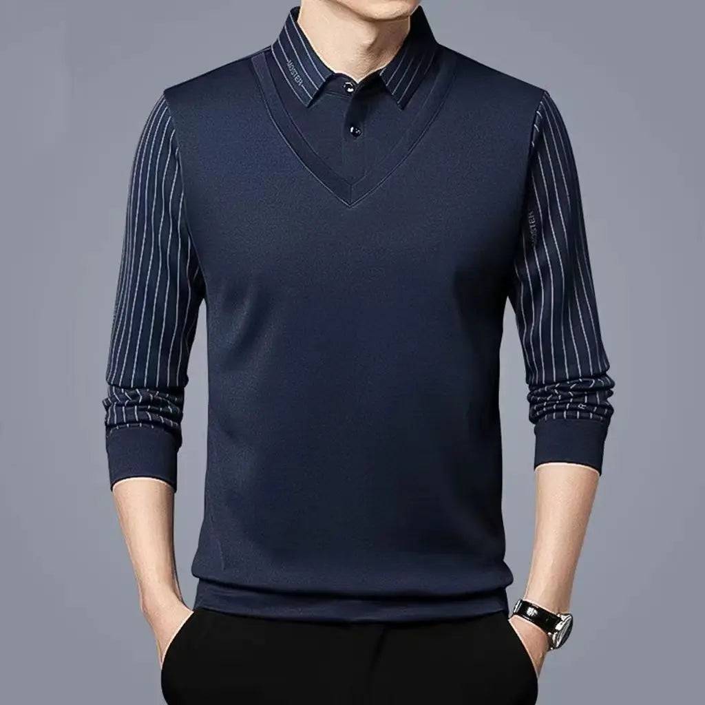 Business Casual Thin Slim Men Polo Shirt