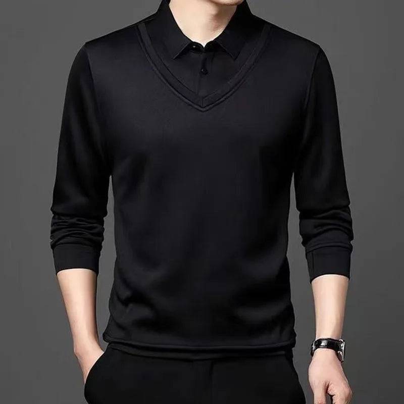 Business Casual Thin Slim Men Polo Shirt