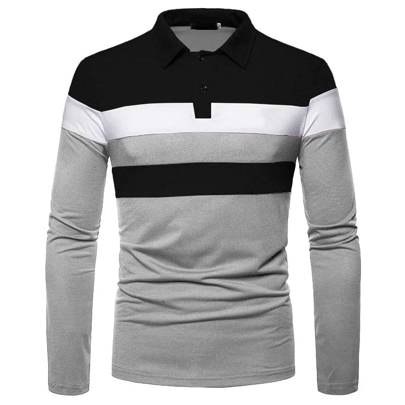 Men's Long Sleeve Polo Shirt 5XL