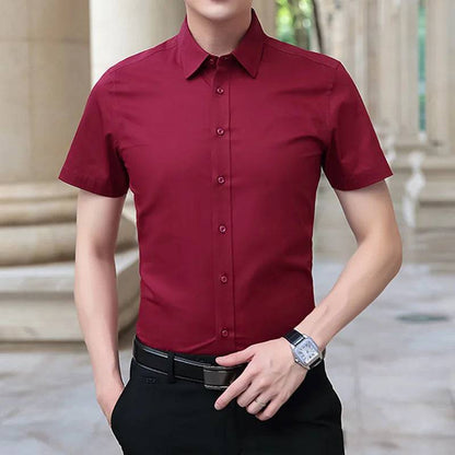 Men's Solid color Business Casual Formal Shirt