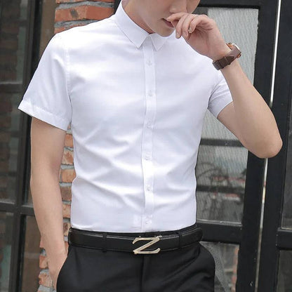 Men's Solid color Business Casual Formal Shirt