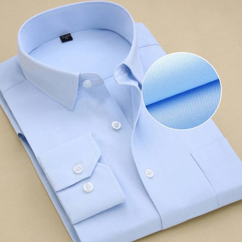Plus White Shirt Men Social Clothing - Xmaker