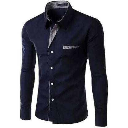 Men Slim fit Design Long Sleeve Size M-4XL