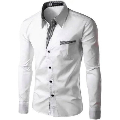 Men Slim fit Design Long Sleeve Size M-4XL