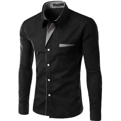 Men Slim fit Design Long Sleeve Size M-4XL