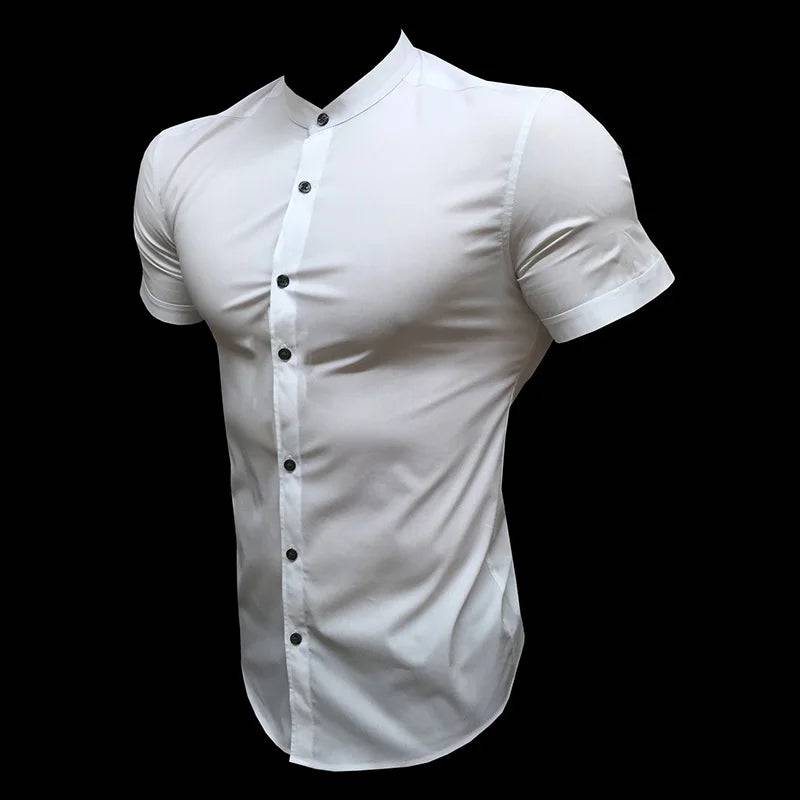 Men Slim Fit Social Business Collar Shirt