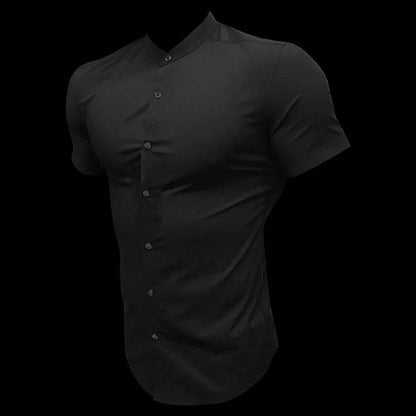 Men Slim Fit Social Business Collar Shirt