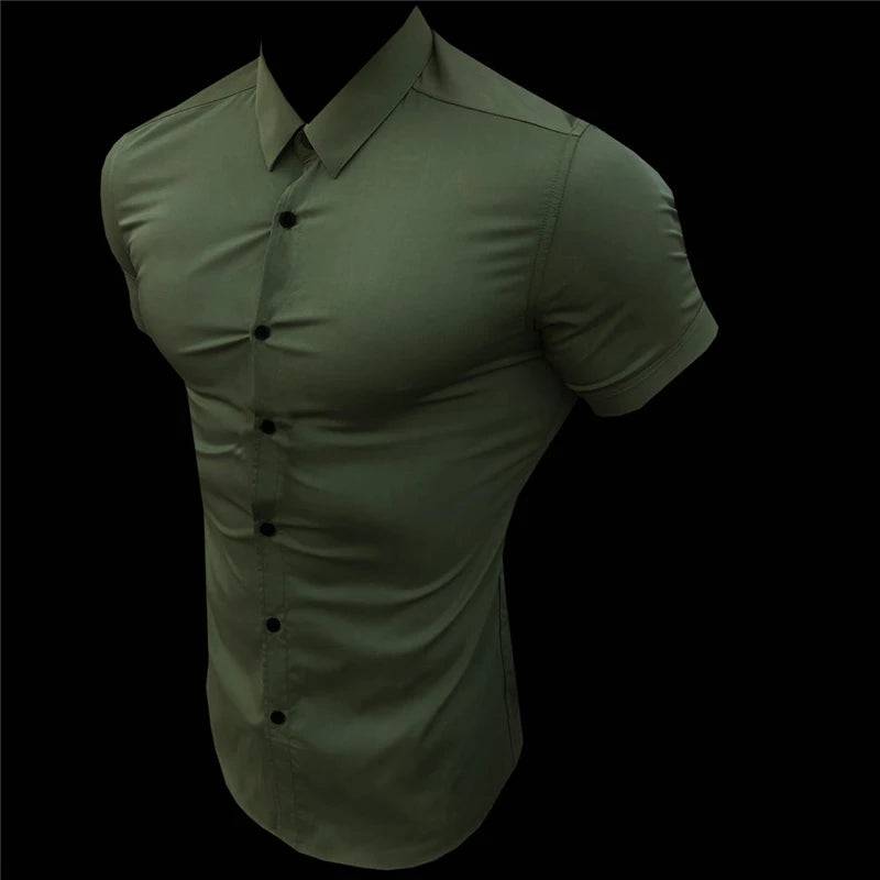 Men Slim Fit Social Business Collar Shirt