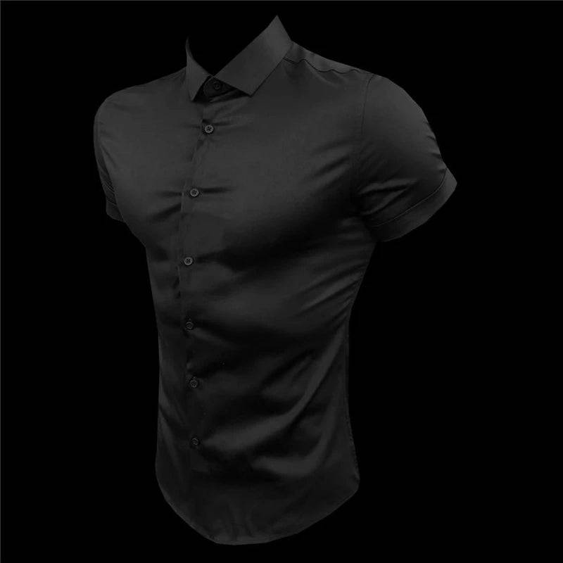 Men Slim Fit Social Business Collar Shirt