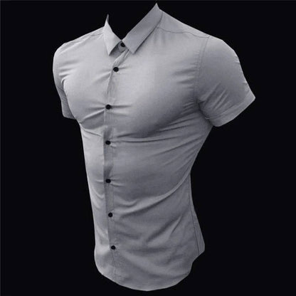 Men Slim Fit Social Business Collar Shirt