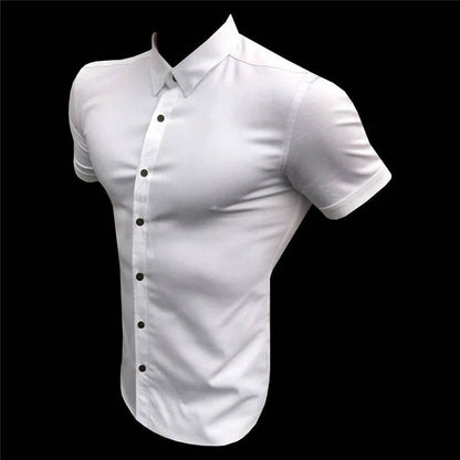 Men Slim Fit Social Business Collar Shirt