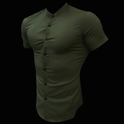 Men Slim Fit Social Business Collar Shirt