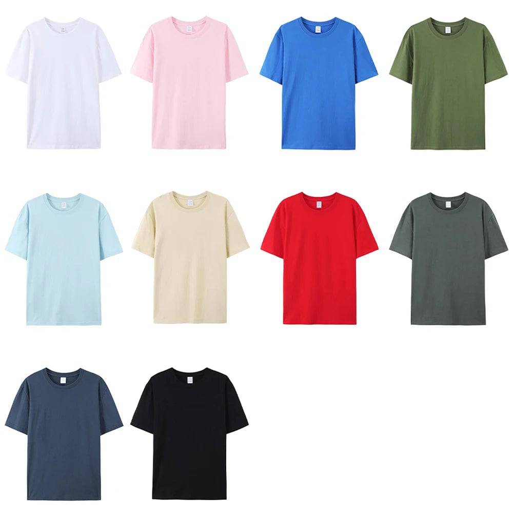 Cotton Plain T Shirt Crew Neck Men - Xmaker