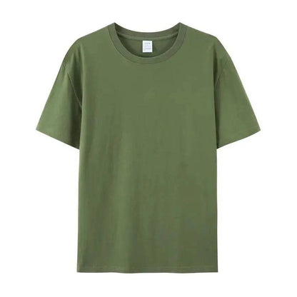 Cotton Plain T Shirt Crew Neck Men - Xmaker