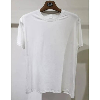 Cotton Plain T Shirt Crew Neck Men