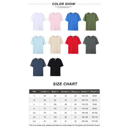 Cotton Plain T Shirt Crew Neck Men