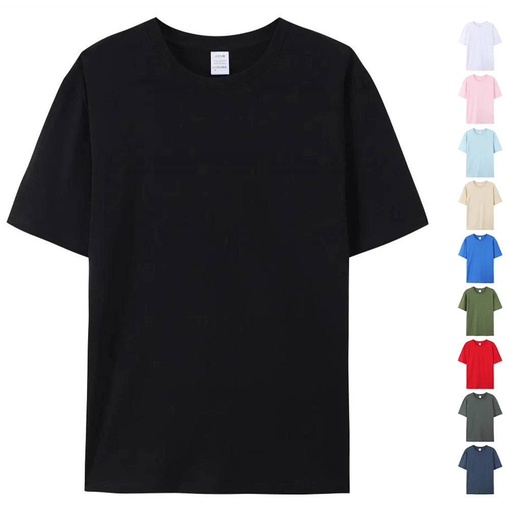 Cotton Plain T Shirt Crew Neck Men