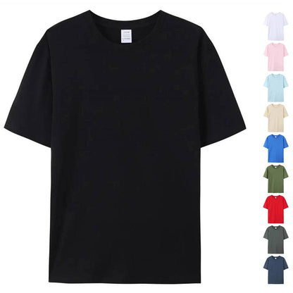 Cotton Plain T Shirt Crew Neck Men