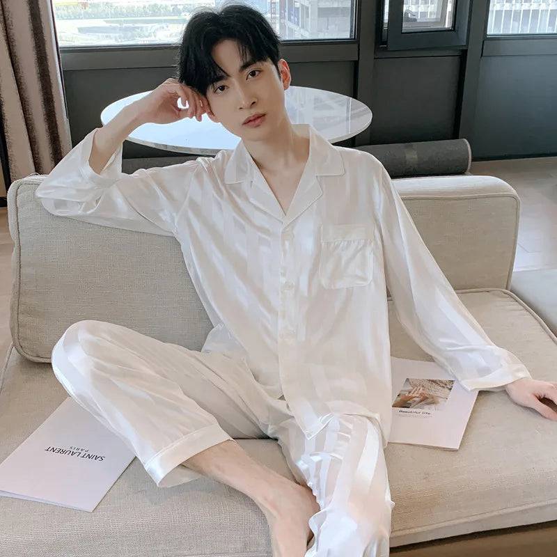 Men Pajamas Long Sleeve Short Sleeve set - Xmaker