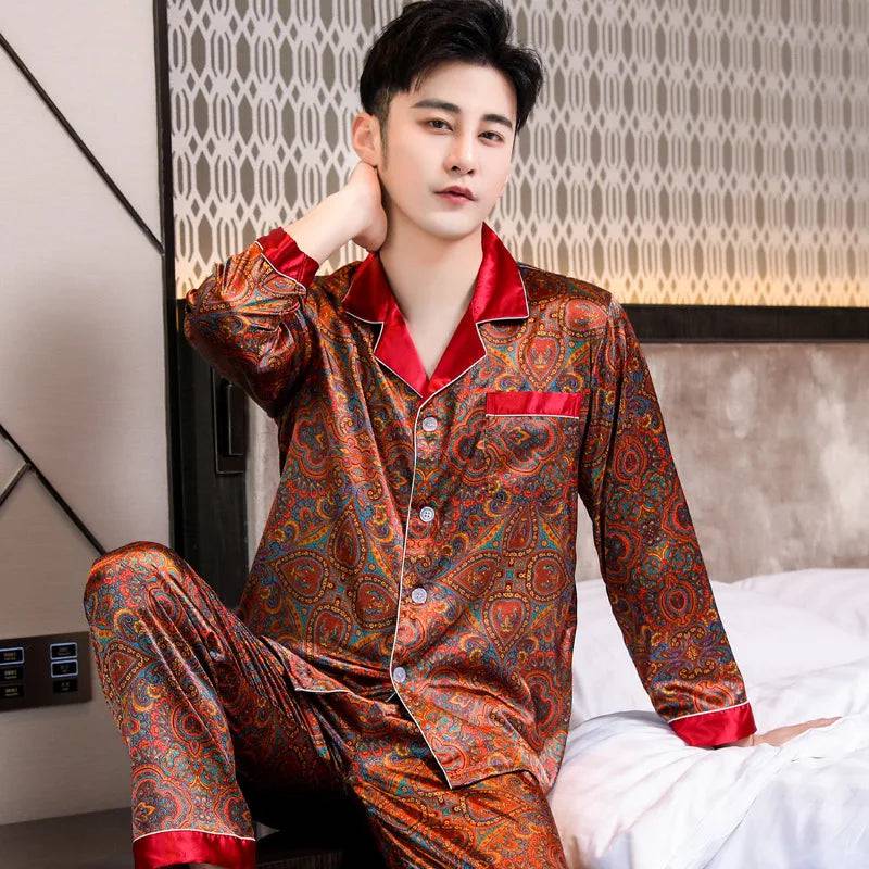 Men Pajamas Long Sleeve Short Sleeve set - Xmaker