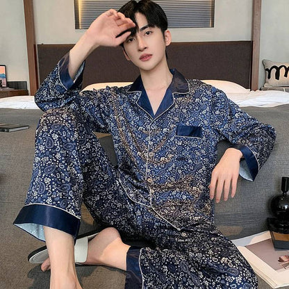 Men Pajamas Long Sleeve Short Sleeve set - Xmaker