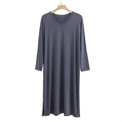 Men's Modal Round Neck Long Sleeve Sleepwear - Xmaker