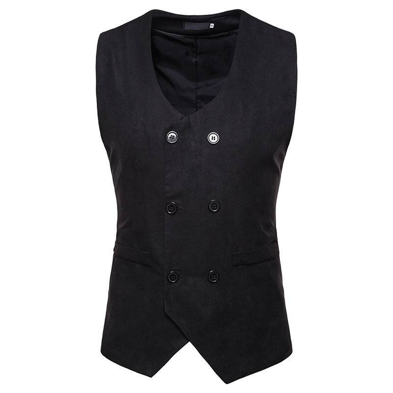 Double-Breasted Waistcoat Men's Suit Vest