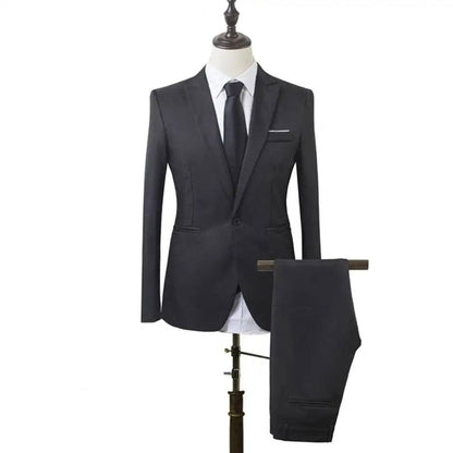 One Button Suit Soft Well-knit Handsome Slim Fit Business Leisure Tailored Suit  Tailored Suit Wide Application - Xmaker