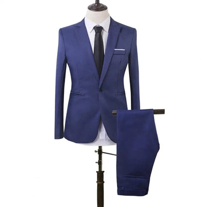 One Button Suit Soft Well-knit Handsome Slim Fit Business Leisure Tailored Suit  Tailored Suit Wide Application