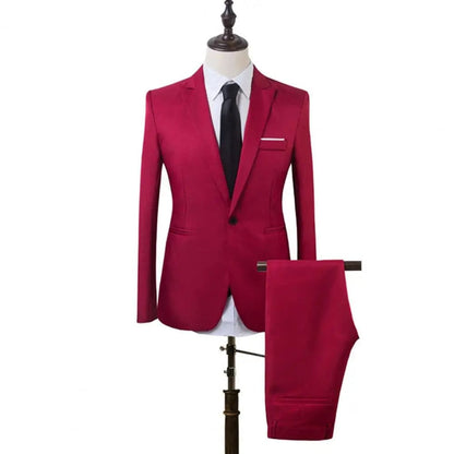 One Button Suit Soft Well-knit Handsome Slim Fit Business Leisure Tailored Suit  Tailored Suit Wide Application