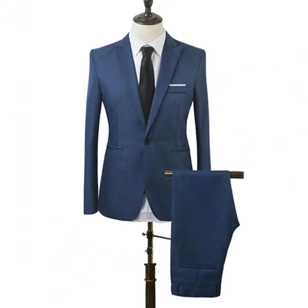 One Button Suit Soft Well-knit Handsome Slim Fit Business Leisure Tailored Suit  Tailored Suit Wide Application