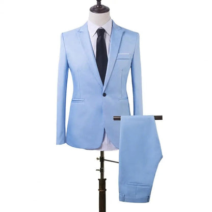 One Button Suit Soft Well-knit Handsome Slim Fit Business Leisure Tailored Suit  Tailored Suit Wide Application