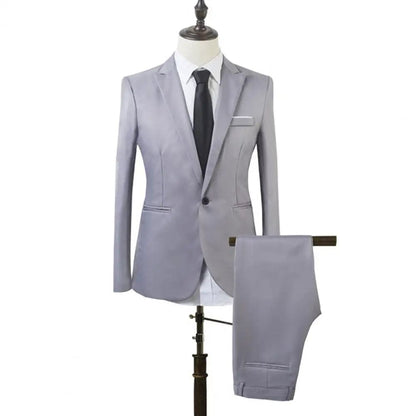 One Button Suit Soft Well-knit Handsome Slim Fit Business Leisure Tailored Suit  Tailored Suit Wide Application