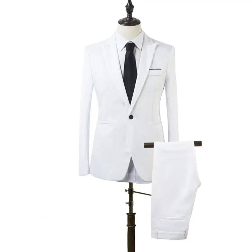 One Button Suit Soft Well-knit Handsome Slim Fit Business Leisure Tailored Suit  Tailored Suit Wide Application