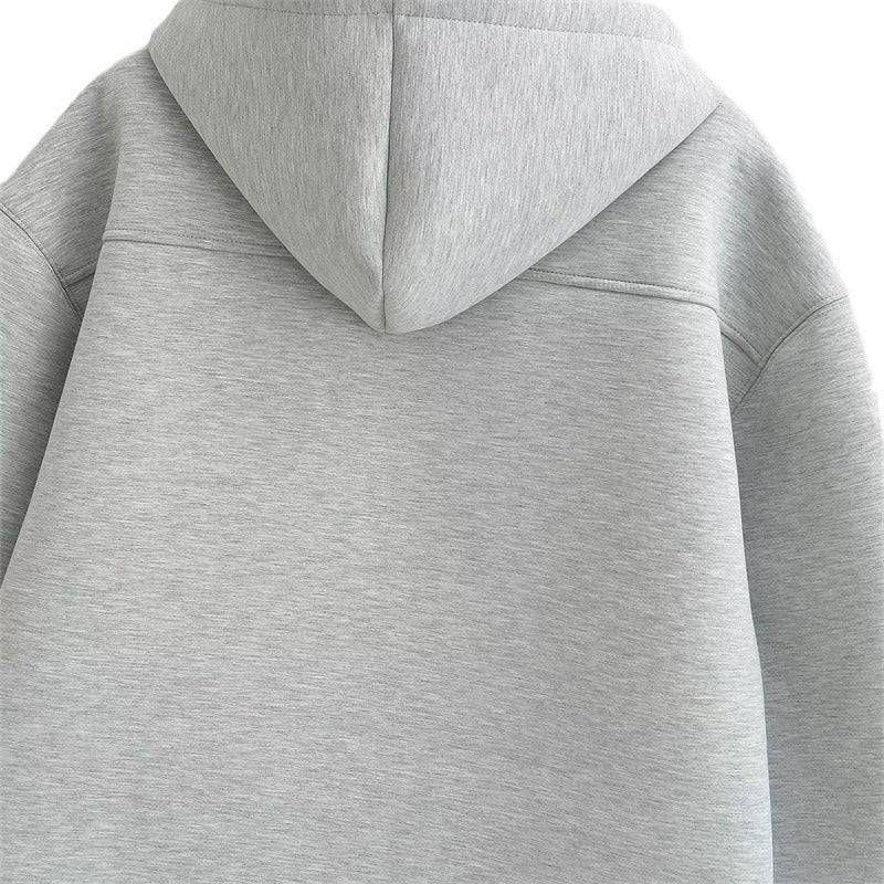 Winter Zipper High Street Double Pocket Oversized Loose Sweater - Xmaker