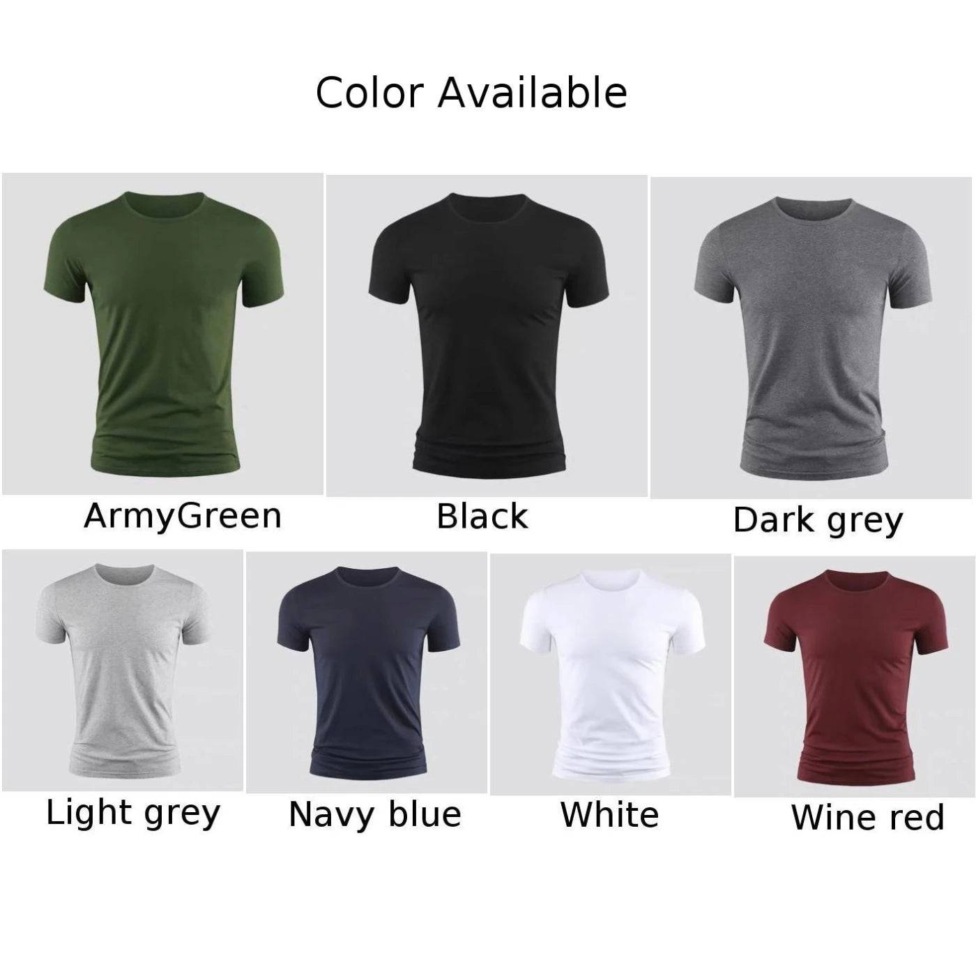 Men's Short Sleeve Basic Crew Neck T-shirts Slim Fit