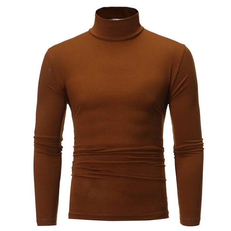 Men's Thermal Underwear Tights High Neck Thin Slim Fit Shirt